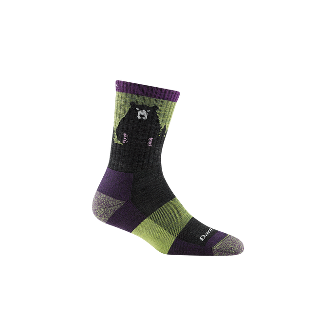 'Darn Tough Vermont' Women's Bear Town Micro Crew Lightweight Hiking Socks - Lime