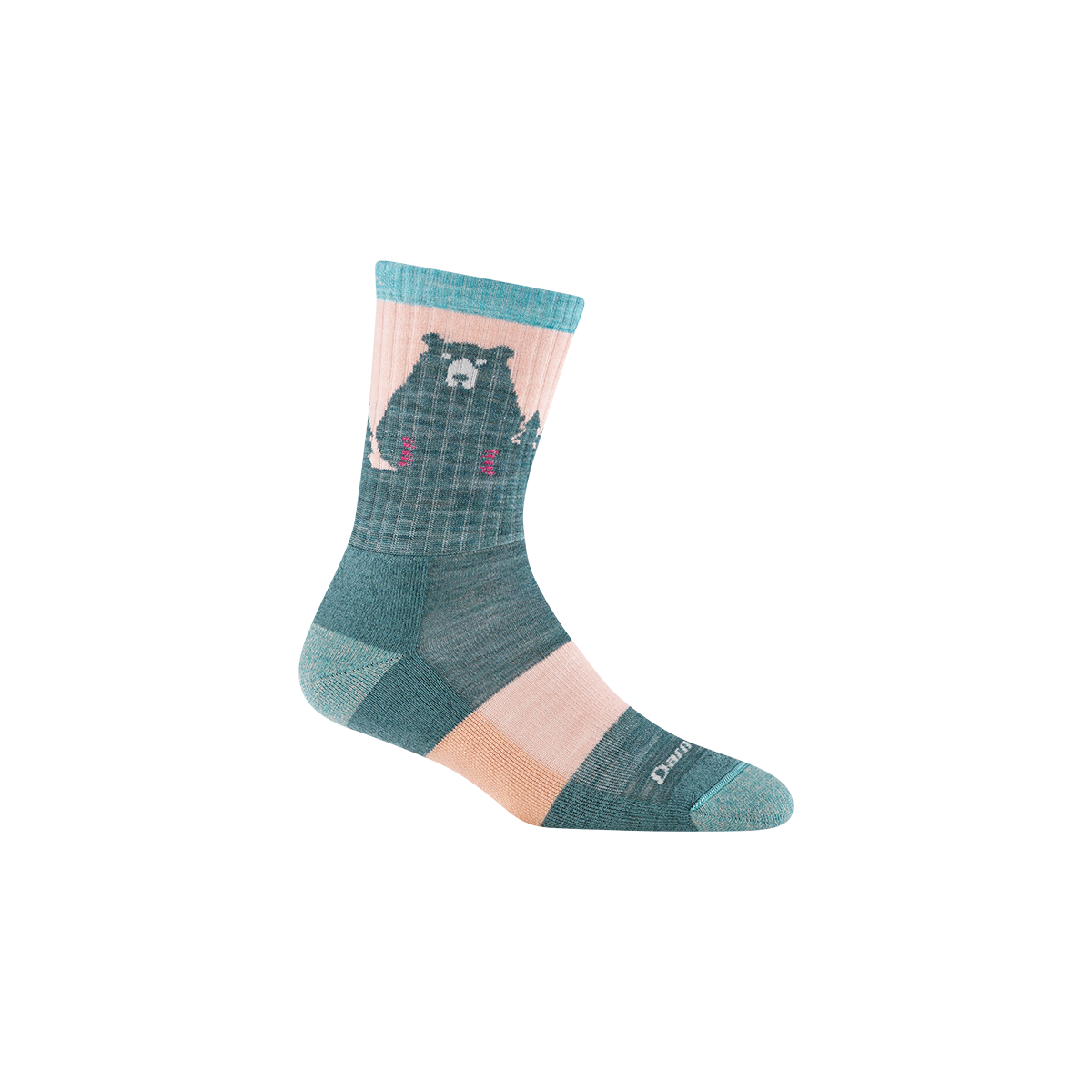 'Darn Tough Vermont' Women's Bear Town Micro Crew Lightweight Hiking Socks - Quartz