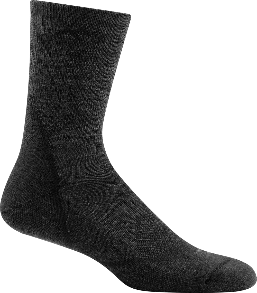 'Darn Tough Vermont' Men's Light Hiker Micro Crew Lightweight Hiking Socks - Black