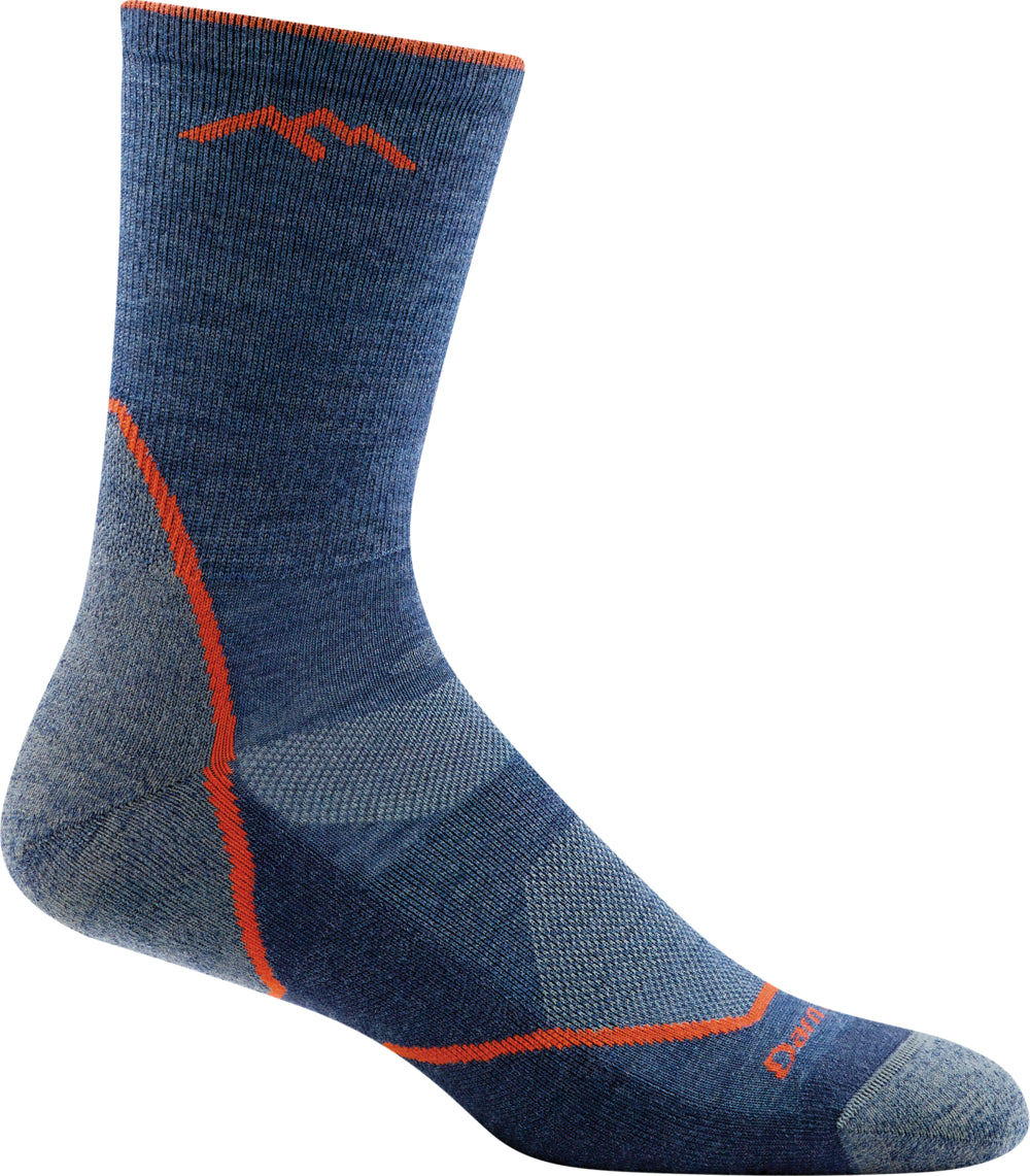 'Darn Tough Vermont' Men's Light Hiker Micro Crew Lightweight Hiking Socks - Denim