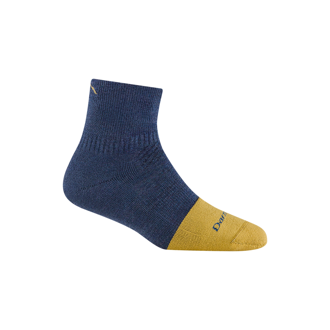 'Darn Tough Vermont' Women's Steely Quarter Midweight Work Socks - Indigo