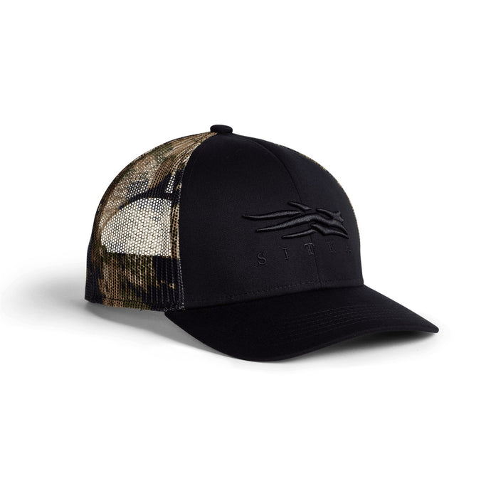 'Sitka' Men's Icon Subalpine Mid Pro Trucker Cap - Black