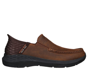 'Skechers' Men's Slip-ins Relaxed Fit: Parson-Oswin - Dark Brown (Extra Wide)