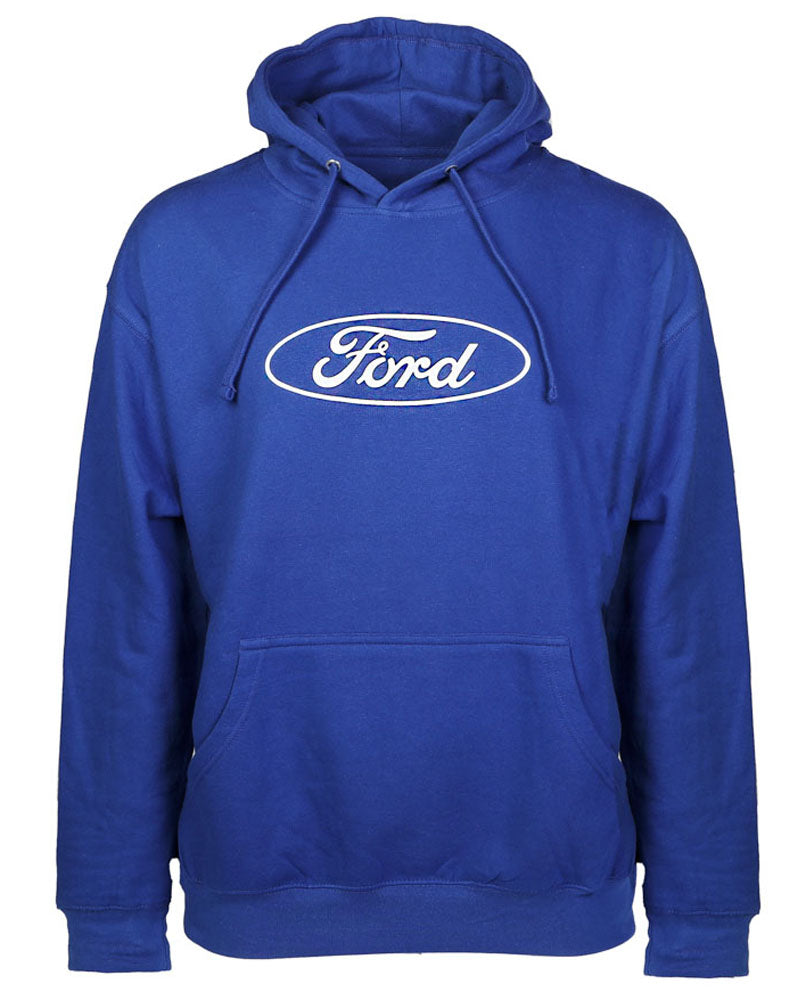 'David Carey' Men's Ford Oval Hoody - Royal Blue