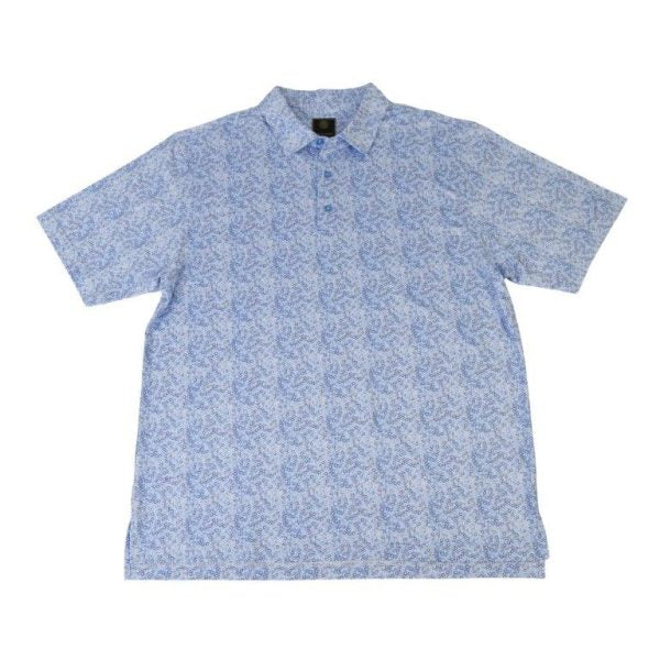 'FX Fusion' Men's Bubble Print Polo - Blue