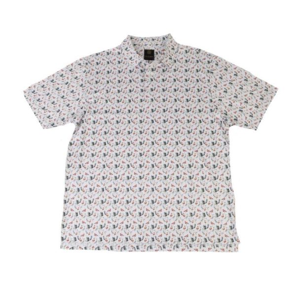 'FX Fusion' Men's Flamingo & Friends Polo - White