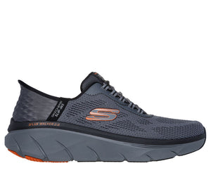 'Skechers' Men's D'LUX Walker 2.0 Rezinate - Charcoal / Orange (Wide)