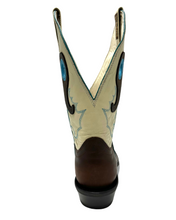'Hondo Boots' Men's 12" Waxy Cowhide Western Round Toe - Brown Waxy / Bone