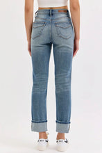 'Cello' Women's High Rise Straight Leg Cuffed Jean - Tint
