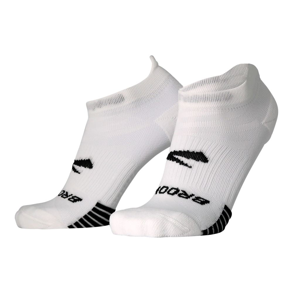 'Brooks' Unisex Ghost Light No Show 2 Pack Socks - White