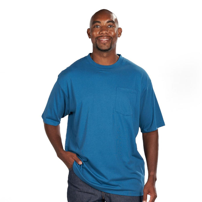 'KEY' Men's Blended T-Shirt - Cerulean Teal