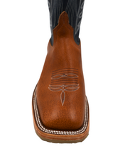 'Anderson Bean' Men's 13" Bison Square Toe - Vanilla / Carbon Blue