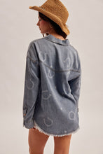 'Hem&Thread' Women's Printed Horseshoe Long Sleeve - Light Denim