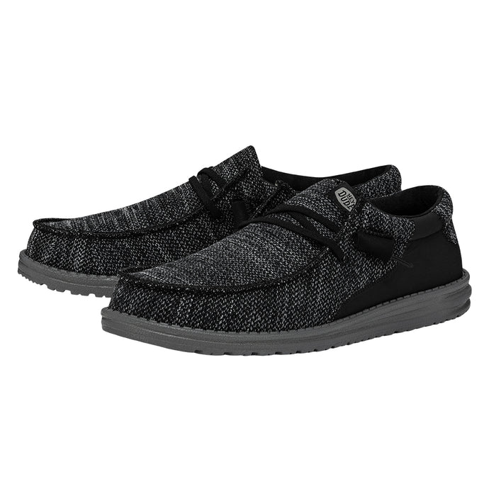 'Hey Dude' Men's Wally Stitched Fleck Woven - Black