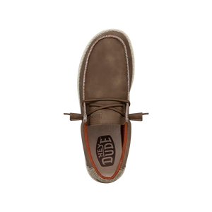 'Hey Dude' Men's Wally Fabricated Leather - Brown / Burnt Apple