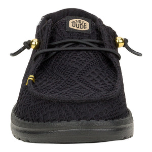 'Hey Dude' Women's Wendy Boho Crochet - Black / Black