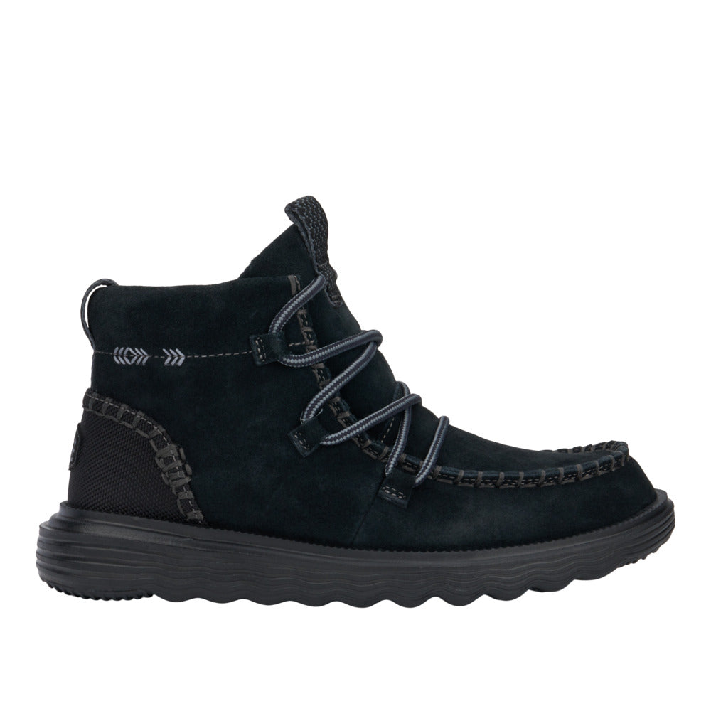 'Hey Dude' Women's Reyes Suede Boot - Black / Black