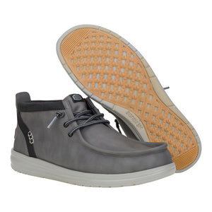 'HEY DUDE' Men's Wally Mid Griper Classic - Grey / Black