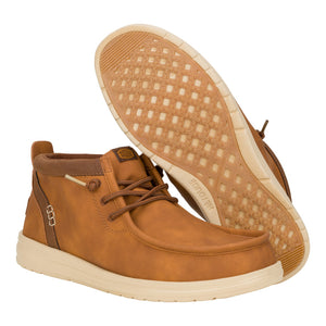 'HEY DUDE' Men's Wally Mid Griper Classic - Cognac / Tan