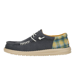 HEY D'HEY DUDE' Men's Wally Funk Waffle - Navy Plaid