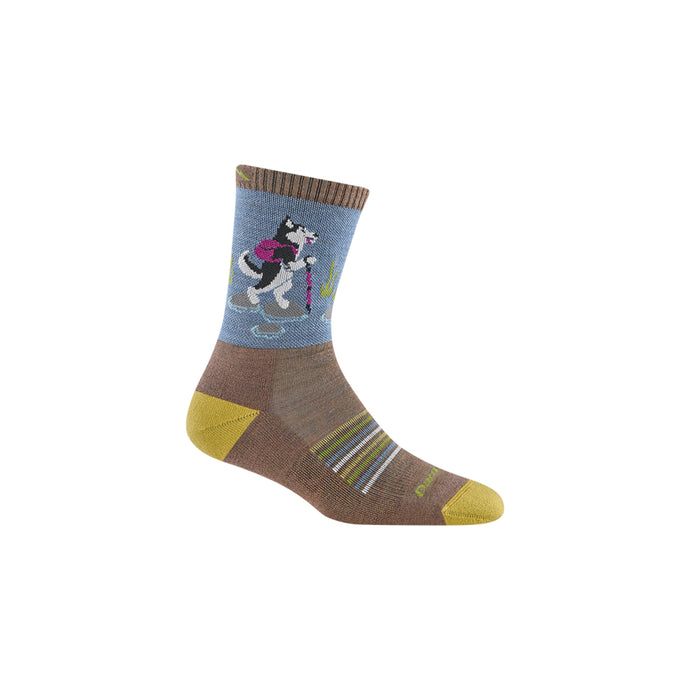 'Darn Tough Vermont' Women's Critter Club Micro Crew Lightweight Hiking Socks - Bark