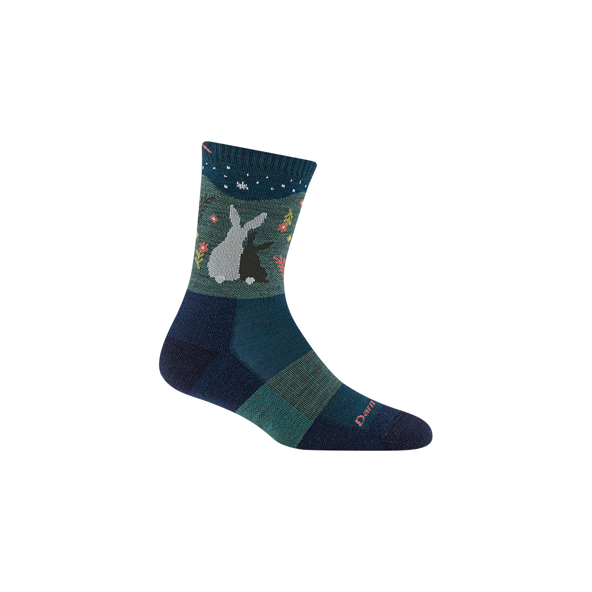 'Darn Tough Vermont' Women's Critter Club Micro Crew Lightweight Hiking Socks - Eclipse