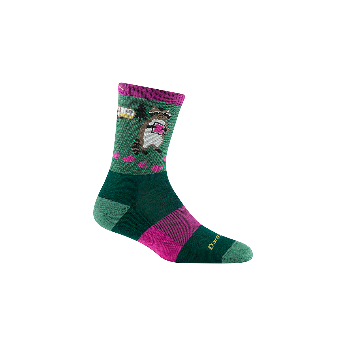 'Darn Tough Vermont' Women's Critter Club Micro Crew Lightweight Hiking Socks - Moss