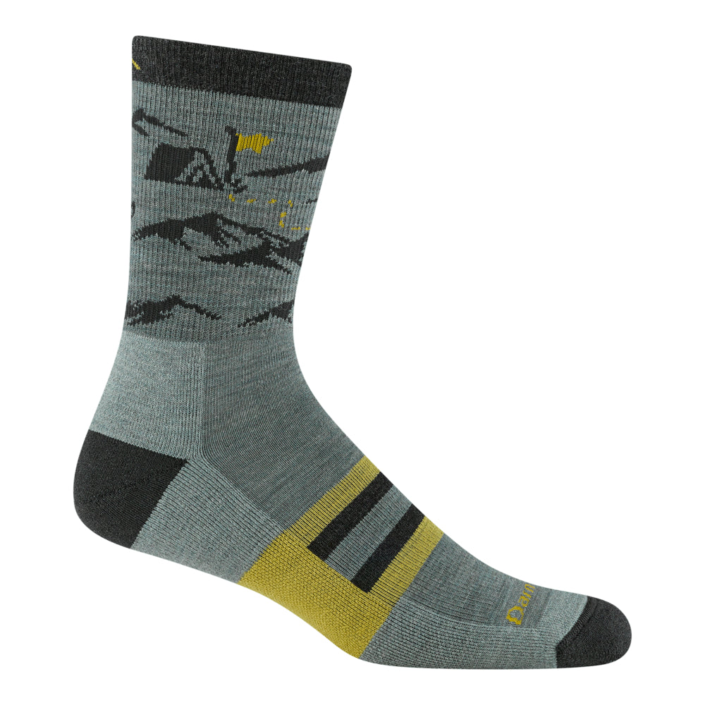 'Darn Tough Vermont' Men's Hike Hut Micro Crew Midweight Hiking Socks - Seafoam