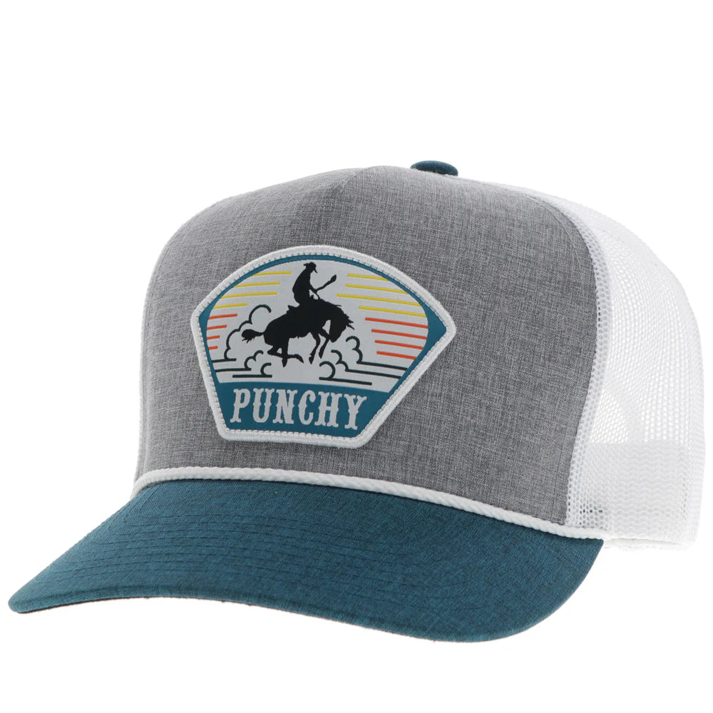 'Hooey' Men's Punchy Trucker Cap - Grey / White
