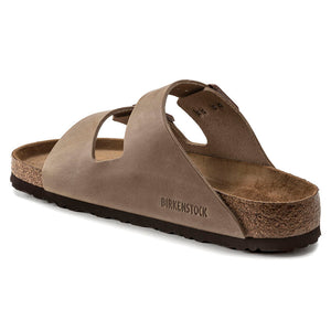 'Birkenstock' Men's Arizona Oiled Leather Soft Footbed Sandal - Tobacco Brown
