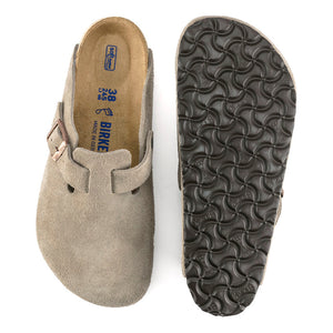 'Birkenstock' Women's Boston Suede Leather Clog - Taupe