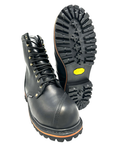 'Iron Age' Men's 8" Chainsaw Logger EH WP Comp Toe - Black