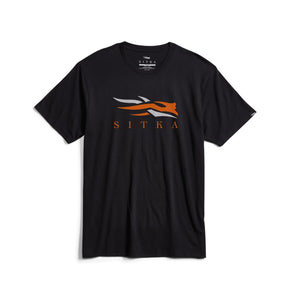 'Sitka' Men's Icon Tee - Black / Orange