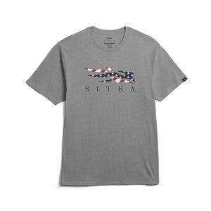 'Sitka' Men's Icon Flag Tee - Medium Grey Heather