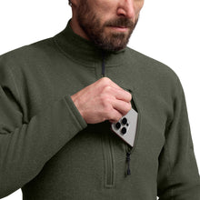 'SITKA' Men's Snowcrest Half-Zip Fleece Pullover - Cypress Green Heather