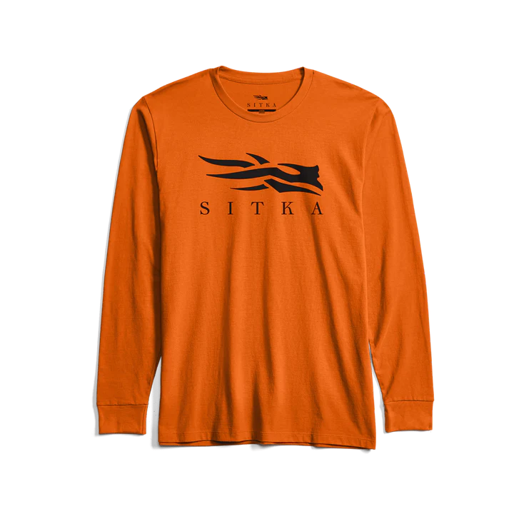 'Sitka' Men's Icon Long Sleeve Tee - Ultra Orange