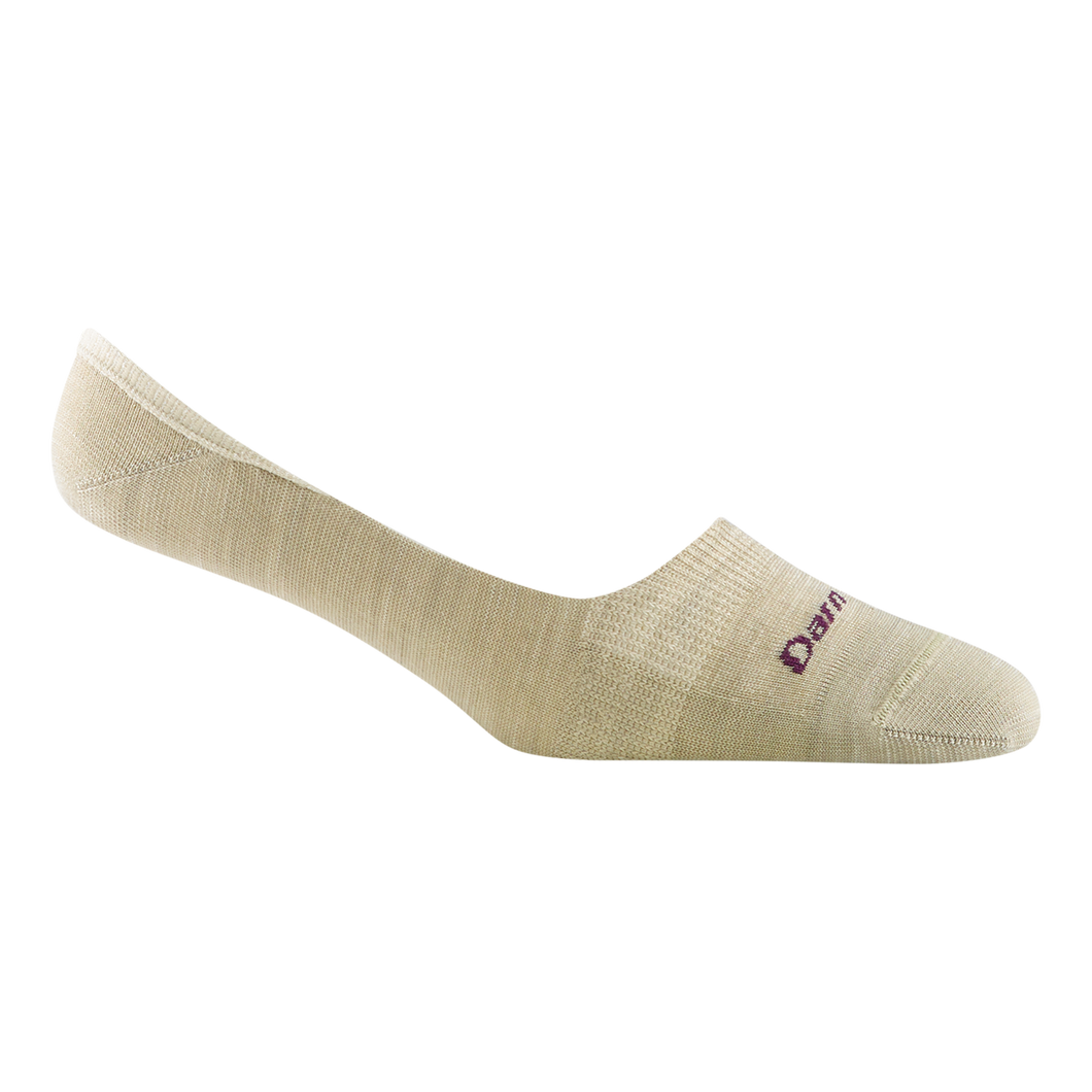 'Darn Tough Vermont' Women's Solid No Show Invisible Lightweight Lifestyle Socks - Oatmeal