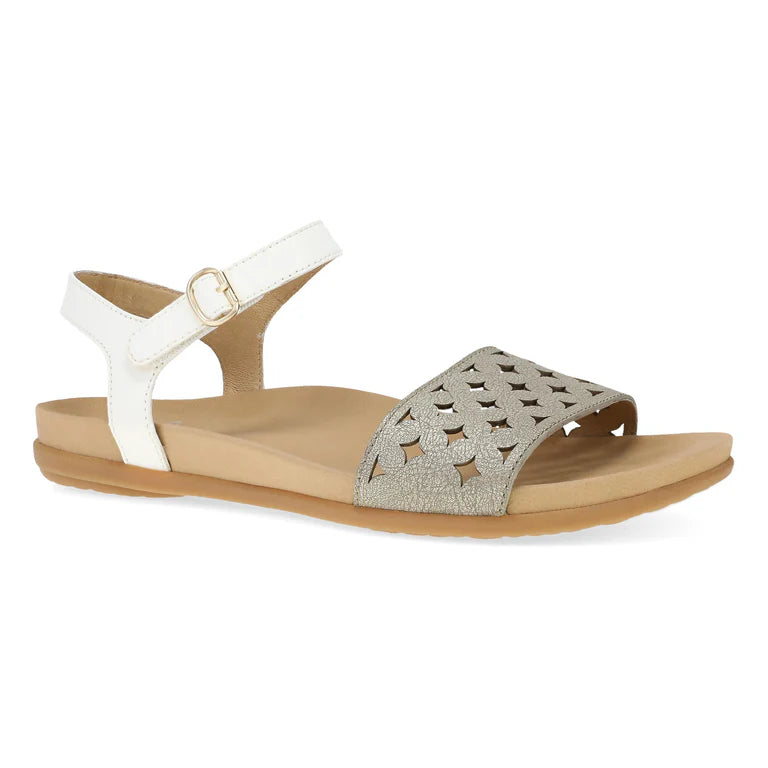 'DANSKO' Women's Jodie Sandal - Platino / White