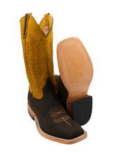 'Anderson Bean' 13" Hippo Square Toe - Chocolate / Yellow