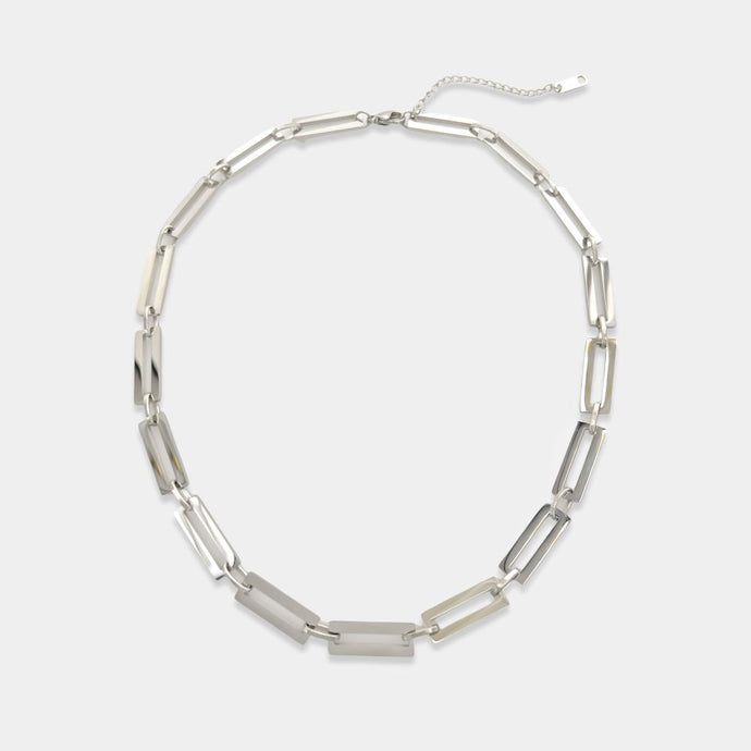 'OMG Bling' Women's Stainless Steel Chain - Silver