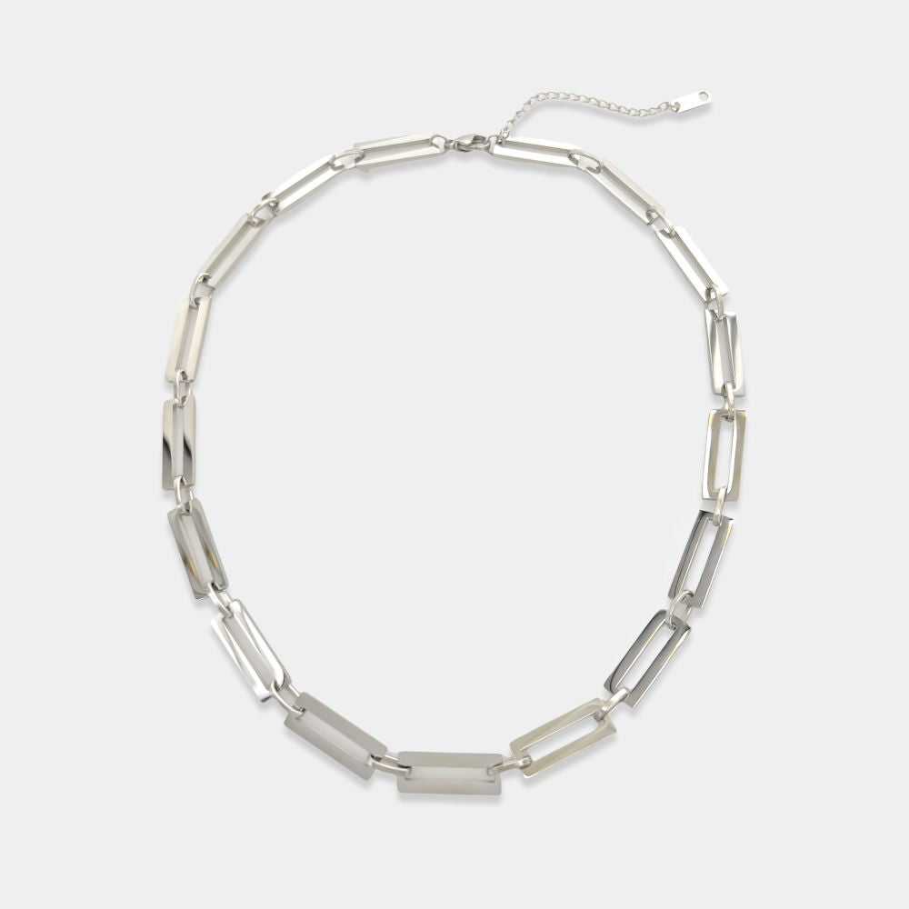 'OMG Bling' Women's Stainless Steel Chain - Silver