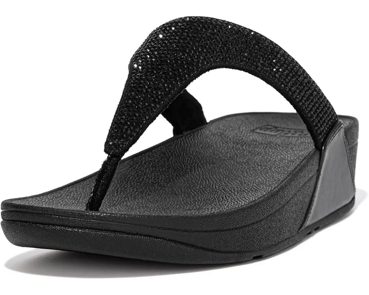 'FitFlop' Women's Lulu Crystal Embellished Sandal - All Black