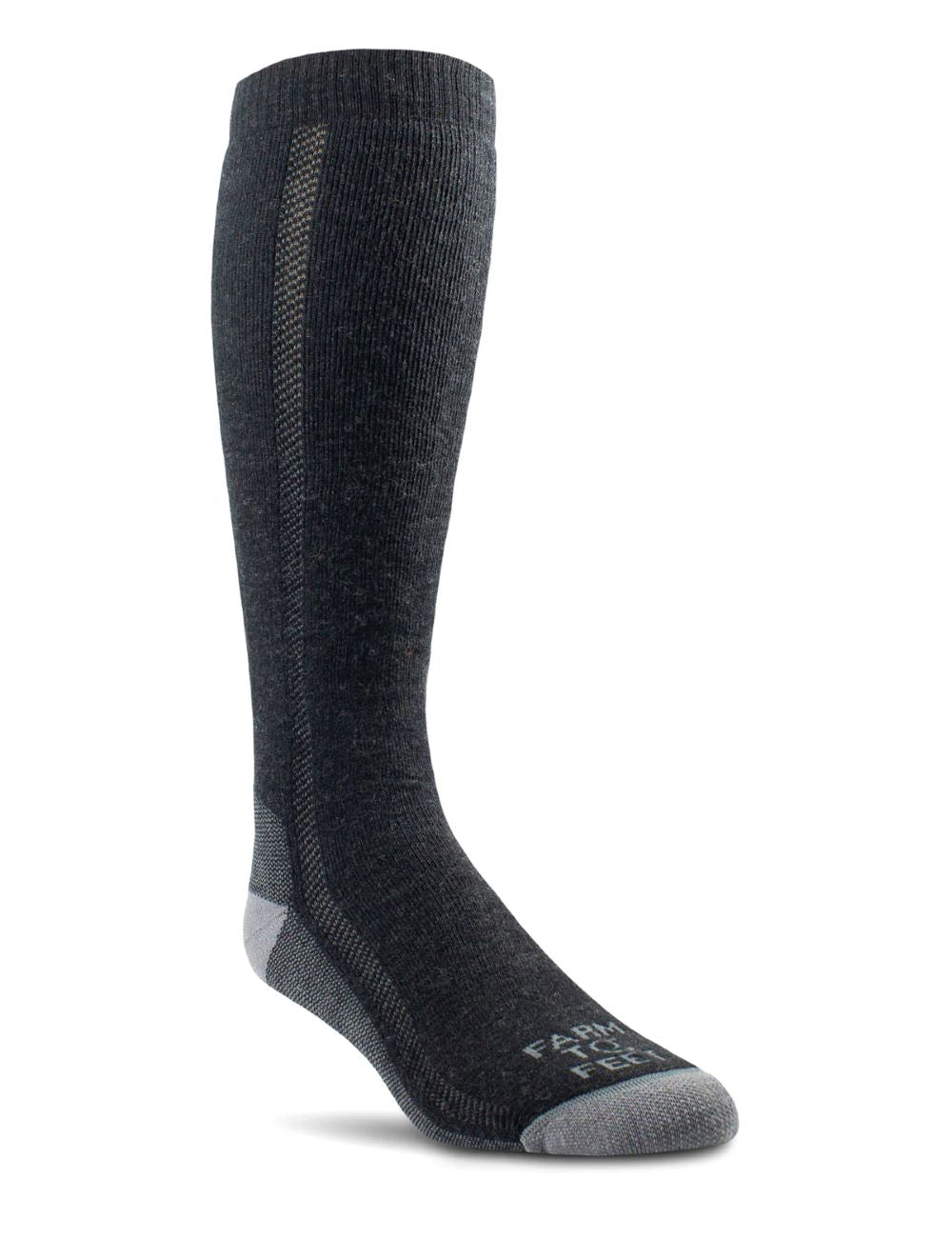'NESTER HOISERY INC' Unisex Ansonville Over the Calf Socks - Charcoal / Platinum