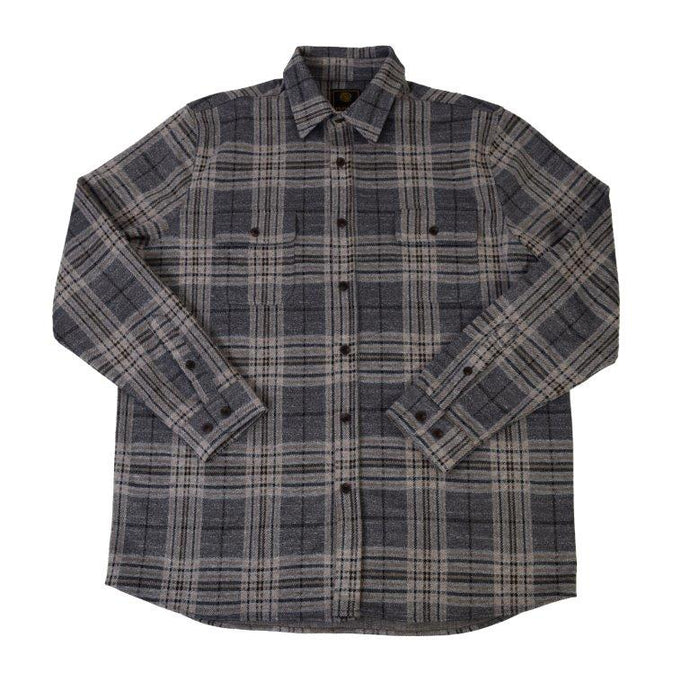'FX Fusion' Men's Brushed Flannel Button Down - Grey