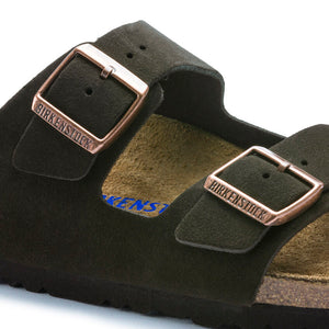 'Birkenstock' Women's Arizona Suede Leather Sandal - Mocha