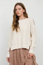 'Blu Pepper' Women's Long Sleeve Sweater - Natural