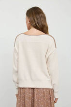 'Blu Pepper' Women's Long Sleeve Sweater - Natural