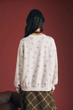 'Blu Pepper' Women's Long Sleeve Horse Sweater - Cream