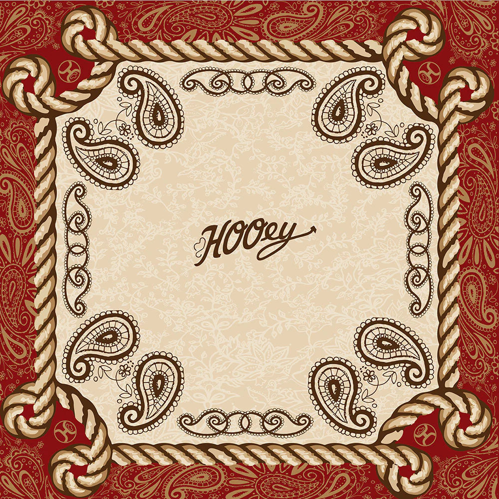 'Hooey' Unisex Pecos Wild Rag - Red / Cream Satin