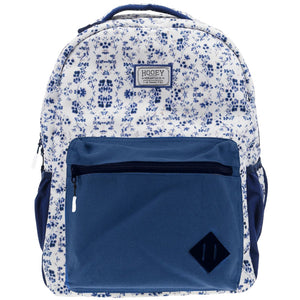 'Hooey' Recess Backpack - White / Navy Floral
